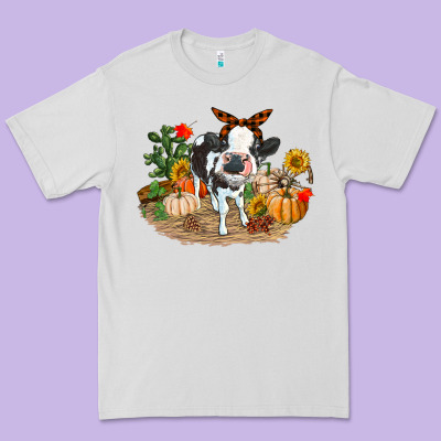 Fall Baby Cow Premium Tee Designed By Ranaportraitstore