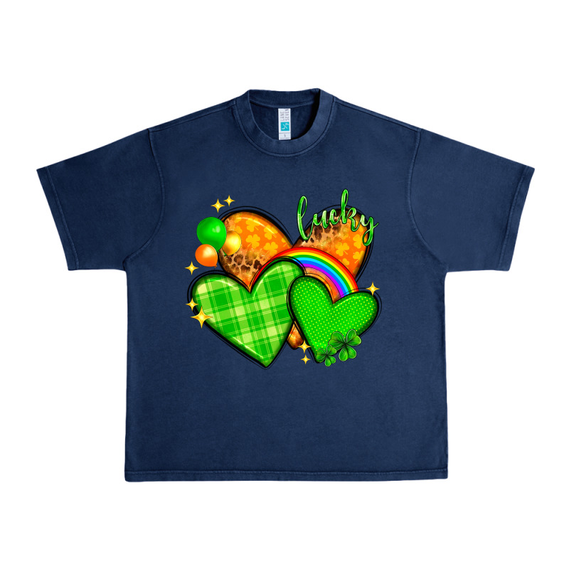 St Patricks Day Hearts Png Urban Heavy Tee by NancyCooperArtShop | Teevron