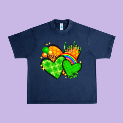 St Patricks Day Hearts Png Urban Heavy Tee Designed By Nancycooperartshop