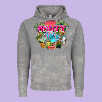 Salty Vibes Summer Vintage Hoodie Designed By Nancycooperartshop