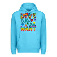 Ocean Blue Western Love Who You Want Premium Hoodie - BundleAndBundleShop