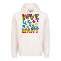 Pale Pink Western Love Who You Want Premium Hoodie - BundleAndBundleShop