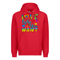Red Western Love Who You Want Premium Hoodie - BundleAndBundleShop