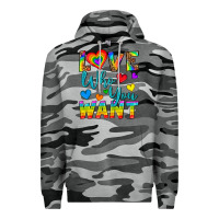 Slate Camo Western Love Who You Want Premium Hoodie - BundleAndBundleShop