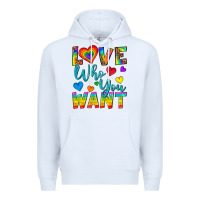 White Western Love Who You Want Premium Hoodie - BundleAndBundleShop