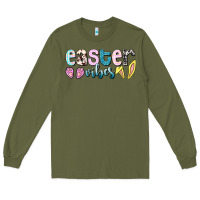 Army Green Easter vibes Easter Day Long Sleeve Tee - HowdyJamesFarm