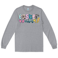Heather Grey Easter vibes Easter Day Long Sleeve Tee - HowdyJamesFarm