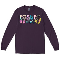 Plum Easter vibes Easter Day Long Sleeve Tee - HowdyJamesFarm