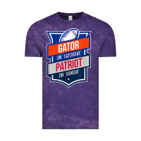 Retro Gator On Saturday Patriot On Sunday Gainesville Gift Vintage Tee | Teevron