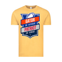 Vintage Mustard retro gator on saturday patriot on sunday gainesville gift Vintage Tee - lanVoArt