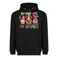 Black 100 days with my gnomies Heavyweight Hoodie - RacoonDesign