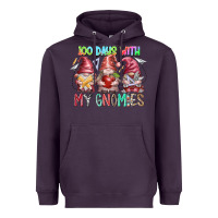 Plum 100 days with my gnomies Heavyweight Hoodie - RacoonDesign