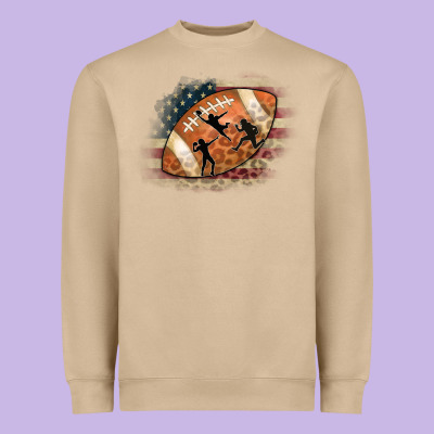 American Football Flag Players Heavyweight Sweatshirt Designed By Cowcowdesign