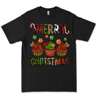 Black Merry Christmas cupcakes Premium Tee - NancyCooperArtShop