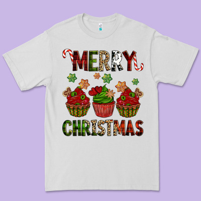 Merry Christmas Cupcakes Premium Tee Designed By Nancycooperartshop
