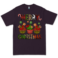 Plum Merry Christmas cupcakes Premium Tee - NancyCooperArtShop