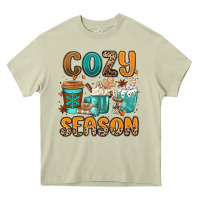 Mossy cozy season winter coffee cups Heavy Core Tee - MaliasSmallBusiness