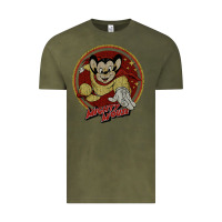 Vintage Olive distressed mighty Vintage Tee - lanVoArt