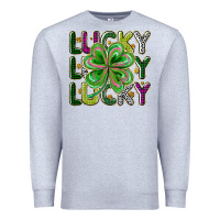 Heather Grey Lucky Premium Sweatshirt - CowhideDigitalArt