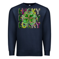 Navy Lucky Premium Sweatshirt - CowhideDigitalArt