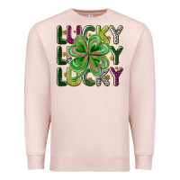 Pale Pink Lucky Premium Sweatshirt - CowhideDigitalArt