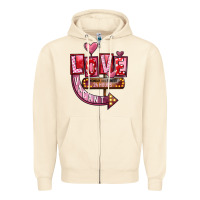 Sandshell Valentines Day Love Vacant Zipper Hoodie - FaDigitalArtStudio