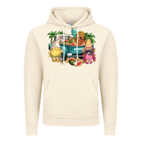 Vintage Artic summer gnomies truck Vintage Hoodie - NancyCooperArtShop