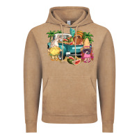 Vintage Coffee summer gnomies truck Vintage Hoodie - NancyCooperArtShop