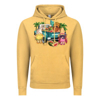 Vintage Mustard summer gnomies truck Vintage Hoodie - NancyCooperArtShop