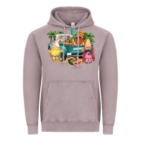 Vintage Zinc summer gnomies truck Vintage Hoodie - NancyCooperArtShop