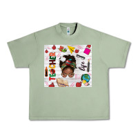 Oil Green afro teacher life Urban Heavy Tee - NancyCooperArtShop