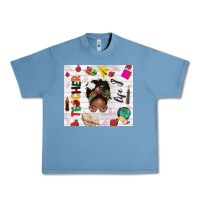 Pebble Blue afro teacher life Urban Heavy Tee - NancyCooperArtShop