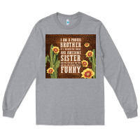 Heather Grey i am a proud brother Long Sleeve Tee - TumblerDesignByShophia