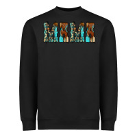 Black Mama Turquoise Tooled Heavyweight Sweatshirt - CowCowDesign