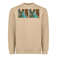 Mushroom Mama Turquoise Tooled Heavyweight Sweatshirt - CowCowDesign