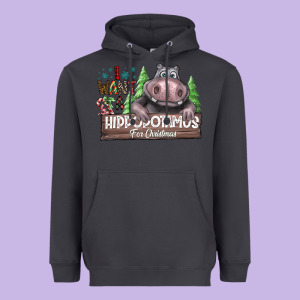 I Want A Hippopotamus For Christmas Heavyweight Hoodie Designed By Cowhidedigitalart