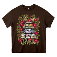 Chocolate Brown she is mom Heavy Core Tee - JahusDesignShop