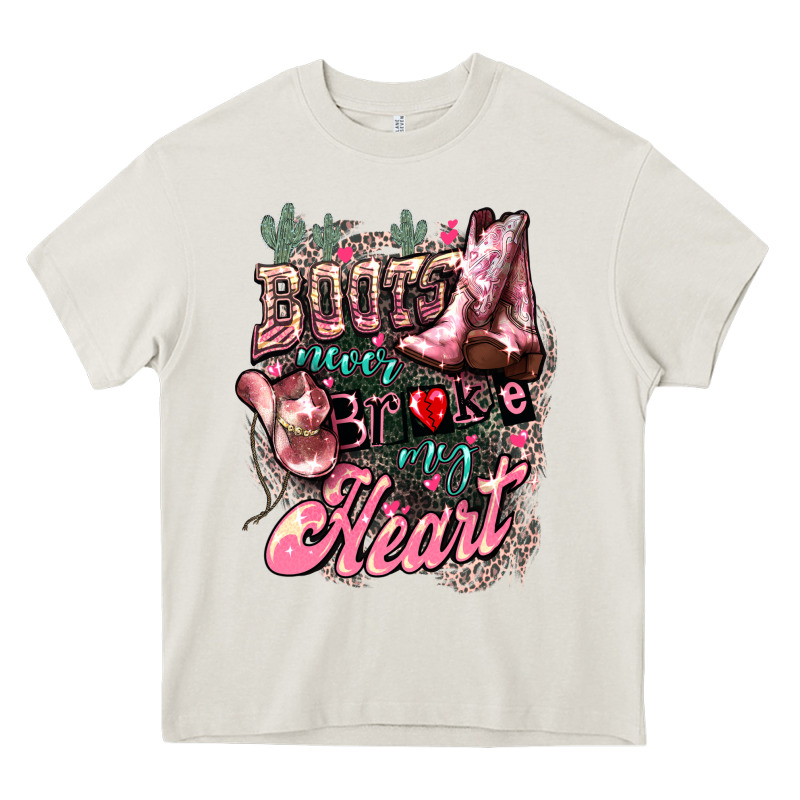 Boots Never Broke My Heart Heavy Core Tee by NancyCooperArtShop | Teevron