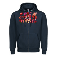 Navy One loved mama Zipper Hoodie - FaDigitalArtStudio