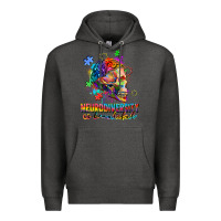 Charcoal Heather Neurodiversity Is Beautiful Premium Hoodie - FaDigitalArtStudio