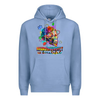 Colony Blue Neurodiversity Is Beautiful Premium Hoodie - FaDigitalArtStudio