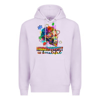 Lilac Neurodiversity Is Beautiful Premium Hoodie - FaDigitalArtStudio