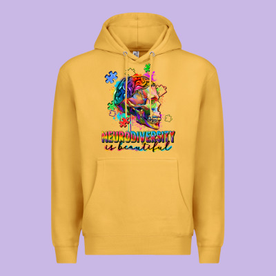 Neurodiversity Is Beautiful Premium Hoodie Designed By Fadigitalartstudio