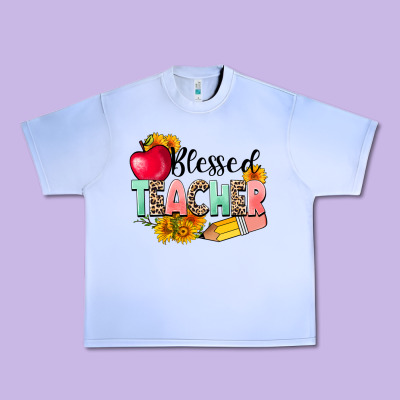 Blessed Teacher Urban Heavy Tee Designed By Nancycooperartshop