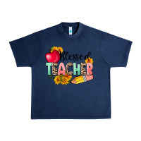 Navy blessed teacher Urban Heavy Tee - NancyCooperArtShop
