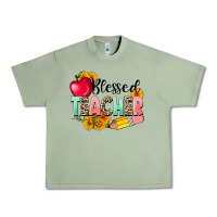 Oil Green blessed teacher Urban Heavy Tee - NancyCooperArtShop