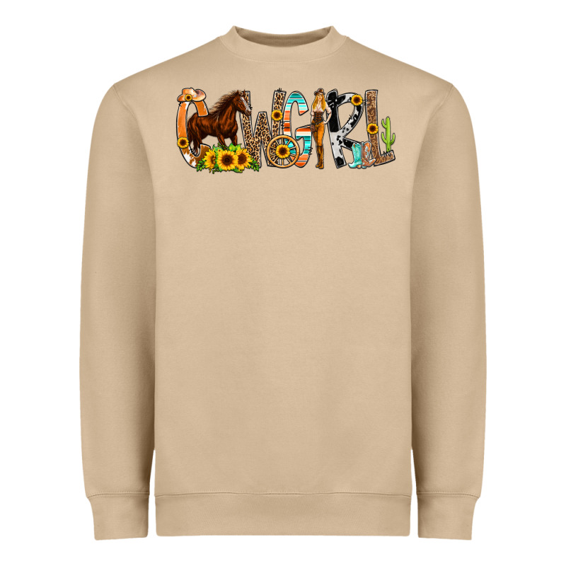 Cowgirl Horse Min Heavyweight Sweatshirt by CowCowDesign | Teevron