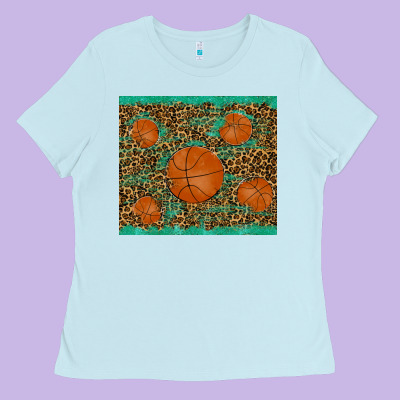 Basketball Tumbler Ladies Tee Designed By Ranaportraitstore