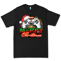 Black Gamer Merry Christmas Premium Tee - NancyCooperArtShop