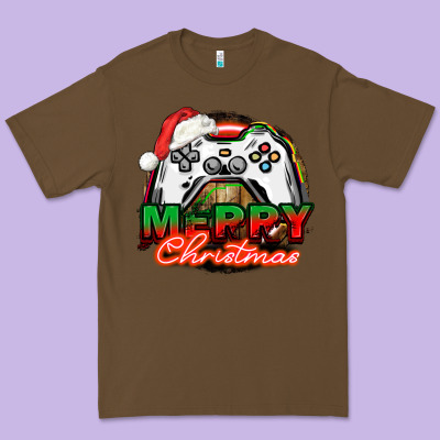 Gamer Merry Christmas Premium Tee Designed By Nancycooperartshop